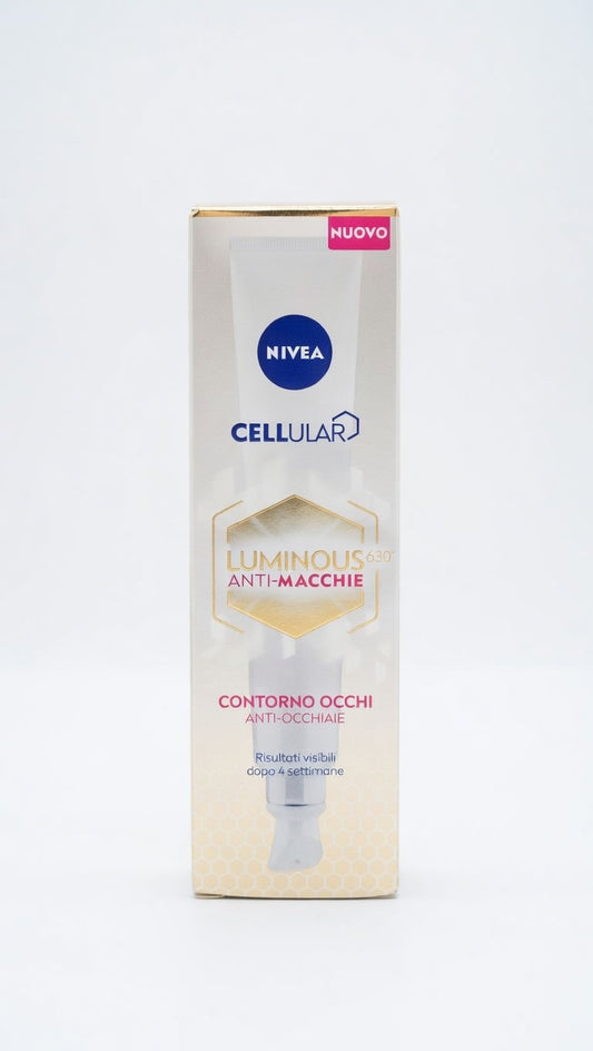 NIVEA Cellular Luminous630 Contorno Occhi Anti-Macchie 15 ml | Anti-Occhiaie e Gonfiore | Con Thiamidol® Brevettato, Caffeina e Acido Ialuronico