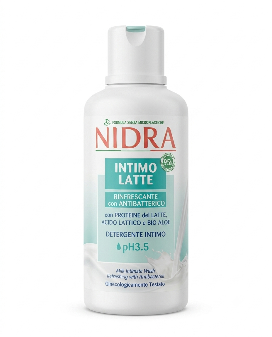 NIDRA Intimolatte detergente intimo 500ml pH 3.5 con timo, aloe e proteine del latte