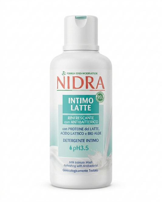 NIDRA Intimolatte detergente intimo 500ml pH 3.5 con timo, aloe e proteine del latte