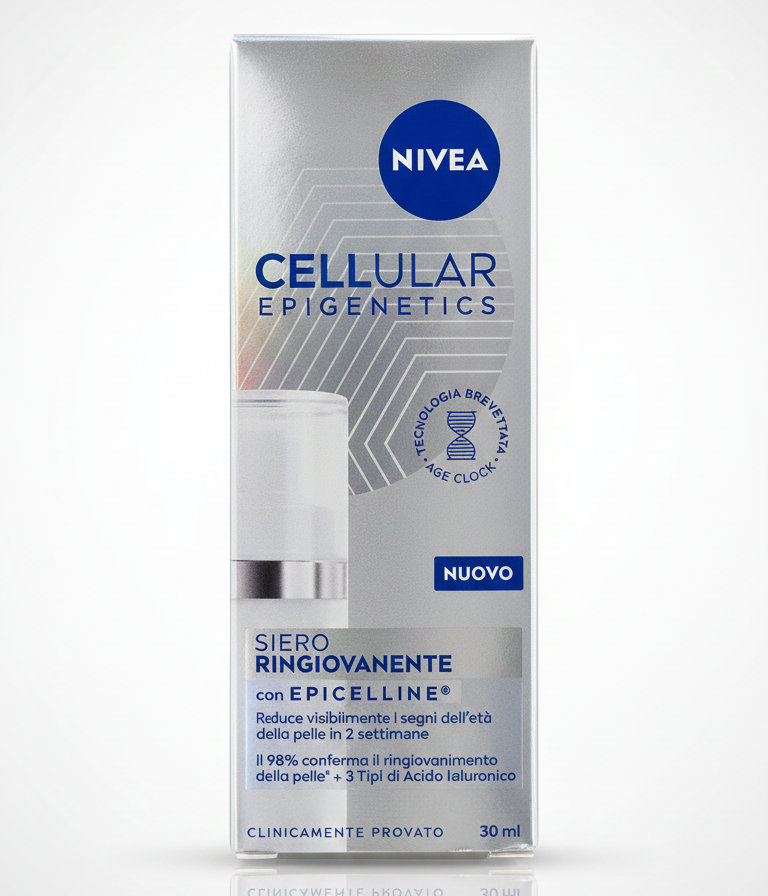 NIVEA Cellular Epigenetics Siero Ringiovanente 30ml – Con Epicelline e 3 Tipi di Acido Ialuronico – Tecnologia Brevettata Age Clock