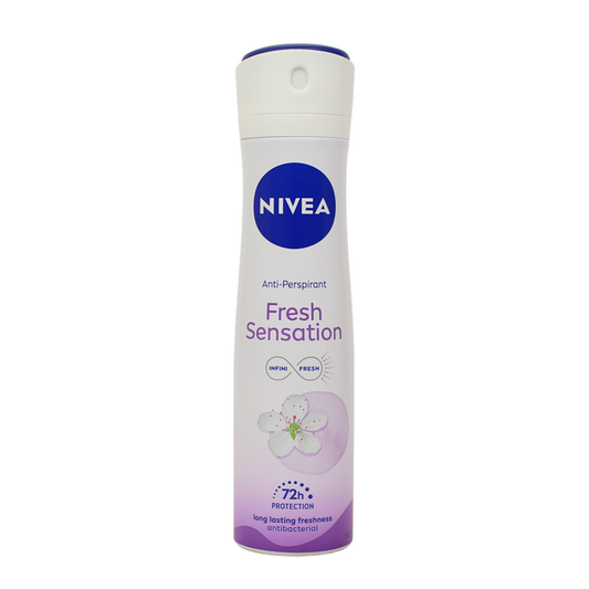 NIVEA Deodorante Spray Fresh Sensation 150ml | Anti-Traspirante 72h | Tecnologia INFINIFRESH Anti-Batterica | 0% Alcol