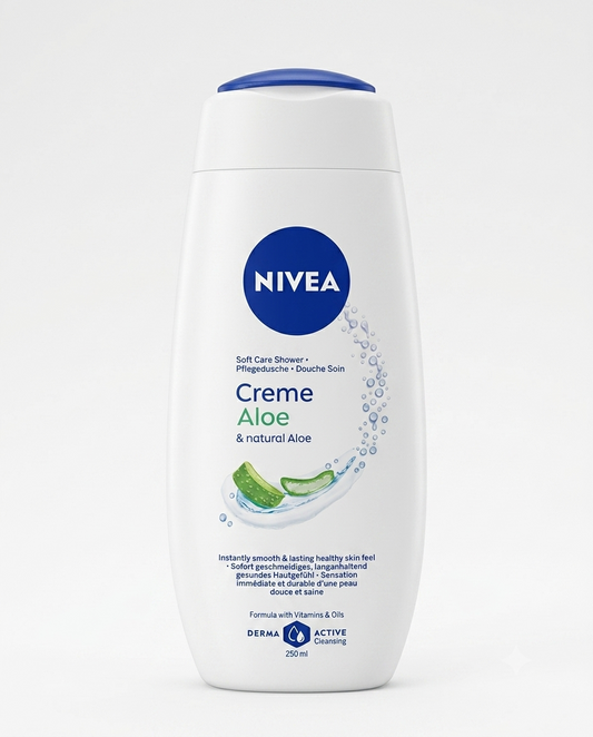 NIVEA Creme Aloe Docciaschiuma Idratante 250 ml – Gel Doccia Delicato con Aloe Vera Naturale, Vitamine C ed E – Formula Protettiva del Microbioma