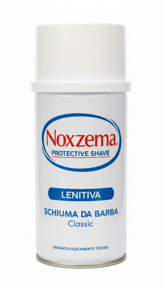 Schiuma da barba Noxzema Protective Shave Classic 300ml con formula lenitiva anti arrossamenti per rasatura morbida e protettiva