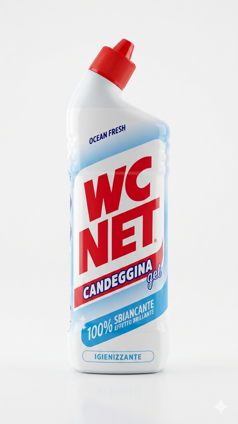 WC Net Candeggina Gel Mountain Fresh 700ml | Detergente WC Sbiancante e Igienizzante | Formula Gel Extra Aderente | Igiene Profonda e Profumo Balsamico