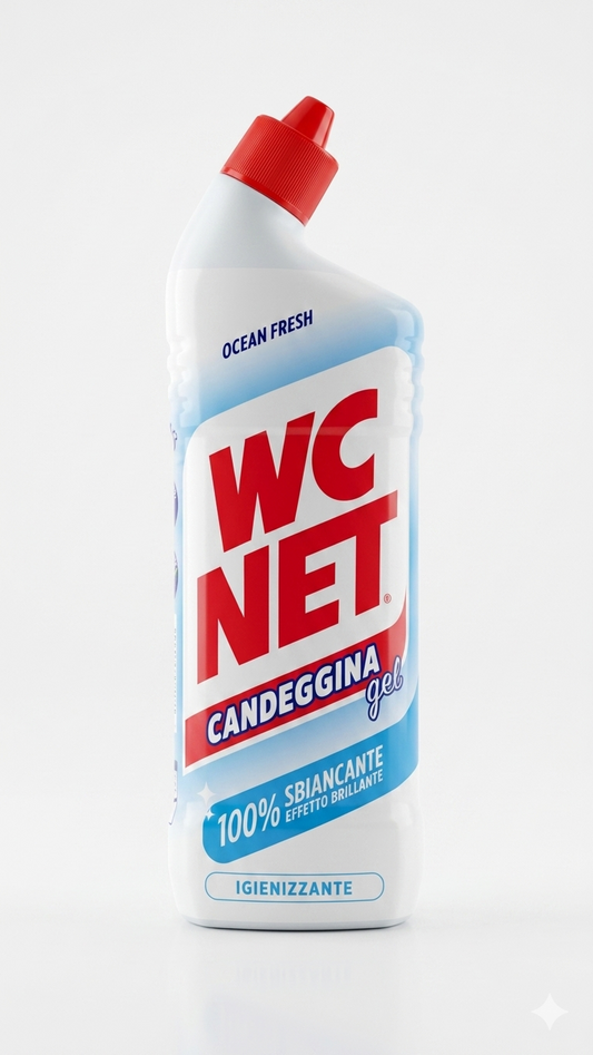 WC Net Candeggina Gel Mountain Fresh 700ml | Detergente WC Sbiancante e Igienizzante | Formula Gel Extra Aderente | Igiene Profonda e Profumo Balsamico