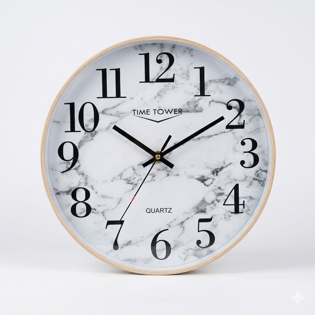 Siro Time Orologio da Parete Tondo Numeri Grandi D.30 cm – Precisione e Design per la Casa
