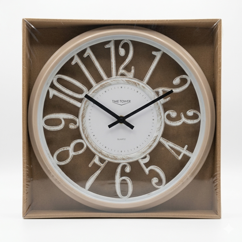 Siro Time Orologio da Parete Tondo Numeri Grandi D.30 cm – Precisione e Design per la Casa
