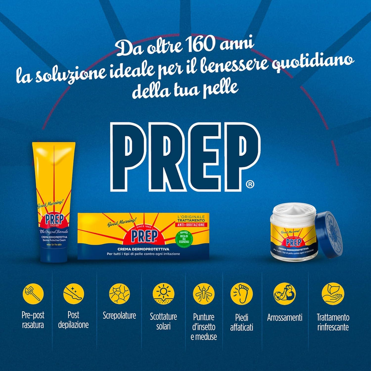 Prep Crema Dermoprotettiva 75ml – Rimedio Multiuso per Irritazioni, Arrossamenti e Post-Rasatura