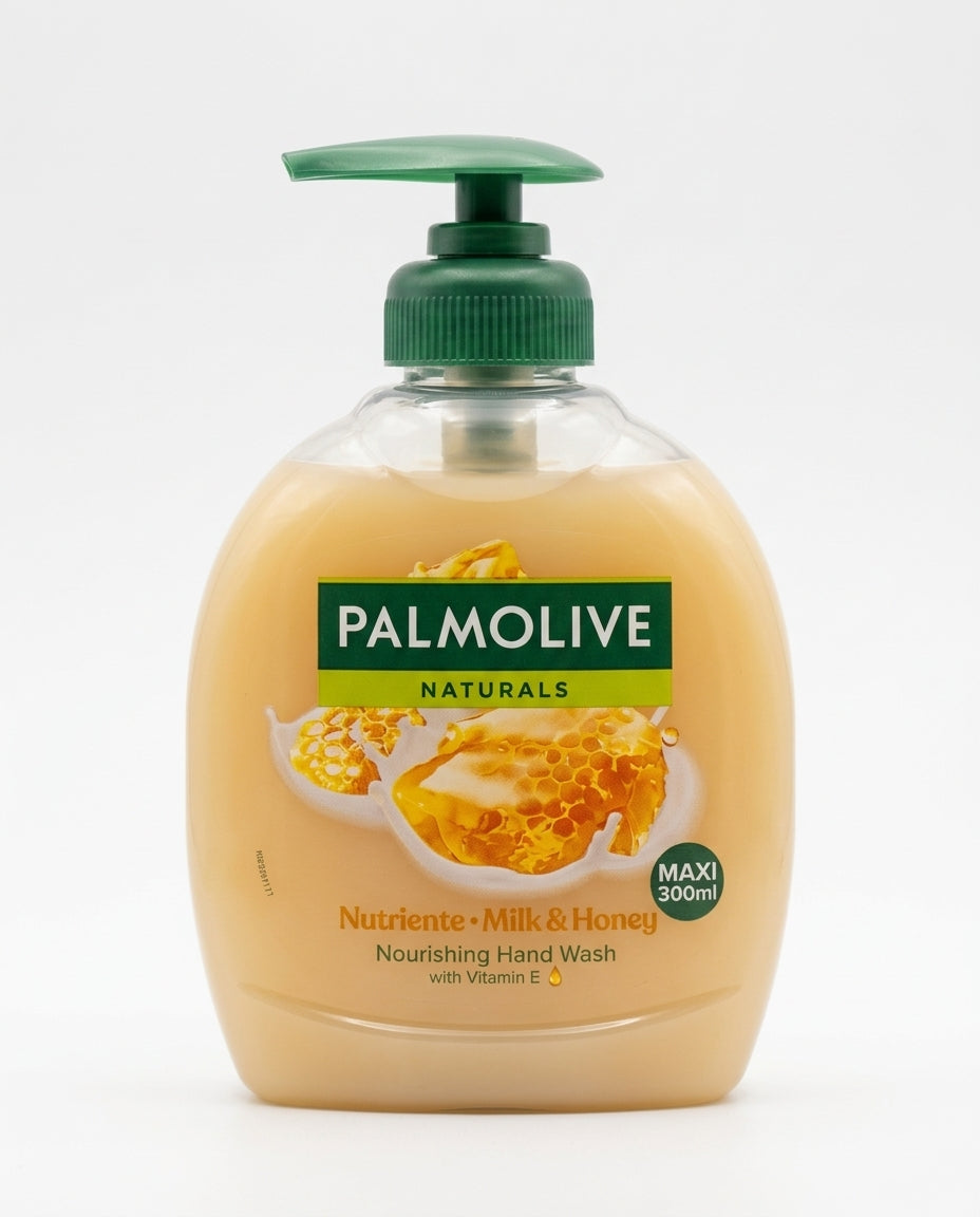 Palmolive Naturals Nutriente Milk & Honey Sapone Liquido Crema Mani 300 ml con Vitamina E e Miele – Detersione Idratante e Rigenerante