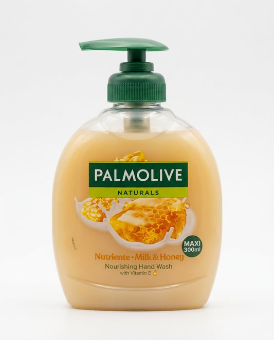 Palmolive Naturals Nutriente Milk & Honey Sapone Liquido Crema Mani 300 ml con Vitamina E e Miele – Detersione Idratante e Rigenerante