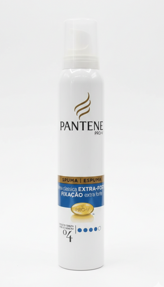 Pantene Pro-V Spuma Extra-Forte 200ml – Tenuta Professionale 24H – Controllo Anti-Crespo e Nutrimento Pro-V – Definizione e Forza per Tutti i Tipi di Capelli