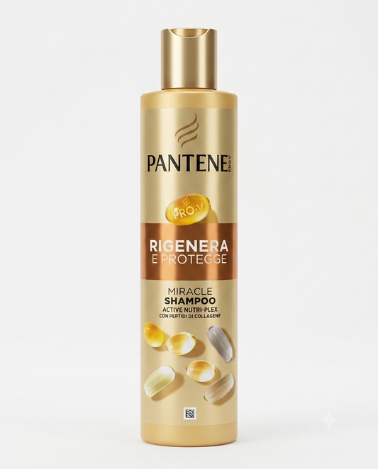 Pantene Pro-V Miracle Serum Shampoo Rigenera & Protegge 250 ml per capelli danneggiati con Nutri-Plex e collagene.