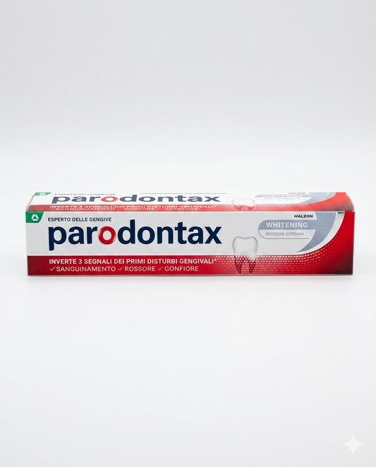 Parodontax Whitening 75 ml – Dentifricio Sbiancante con Fluoro – Azione Anti-Sanguinamento Gengivale e Rimozione Macchie