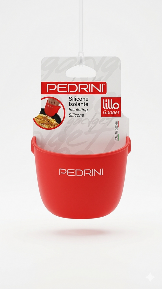 Pedrini Lillo Presina in silicone isolante, resistente al calore, antiscivolo e flessibile, ideale per afferrare in sicurezza pentole, teglie e stoviglie calde durante la cottura.
