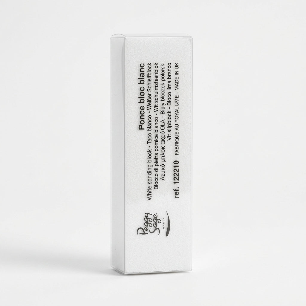 Peggy Sage Blocco Levigatore Buffer Bianco Unghie Pack 10 Pezzi – Opacizzante e Preparatore Professionale Made in UK