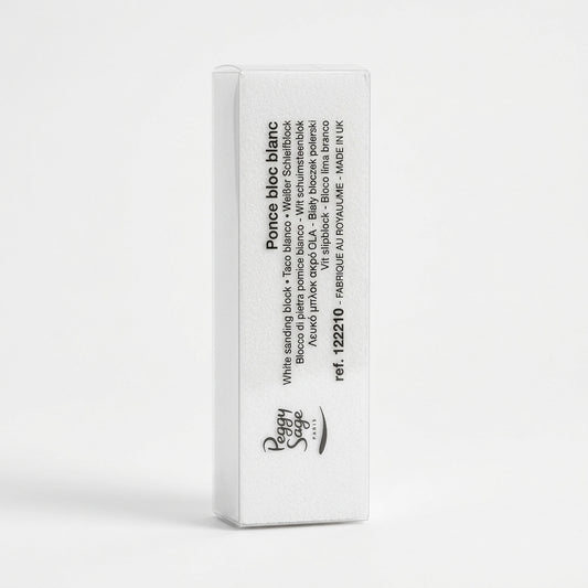 Peggy Sage Blocco Levigatore Buffer Bianco Unghie Pack 10 Pezzi – Opacizzante e Preparatore Professionale Made in UK