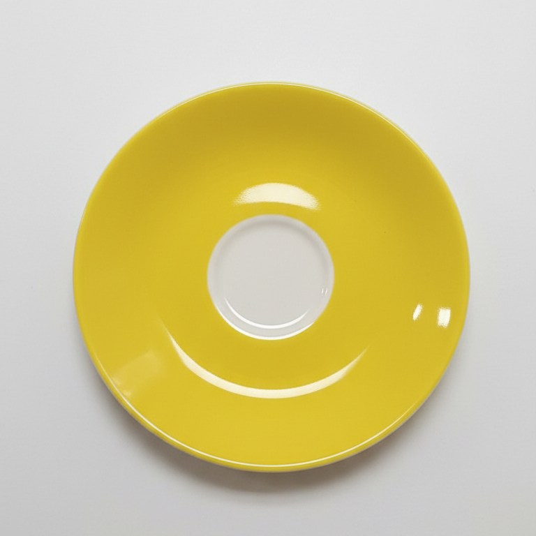 Excelsa Set Lemonello Yellow – Servizio 6 Tazzine Caffè con Piattini in Ceramica Decorata