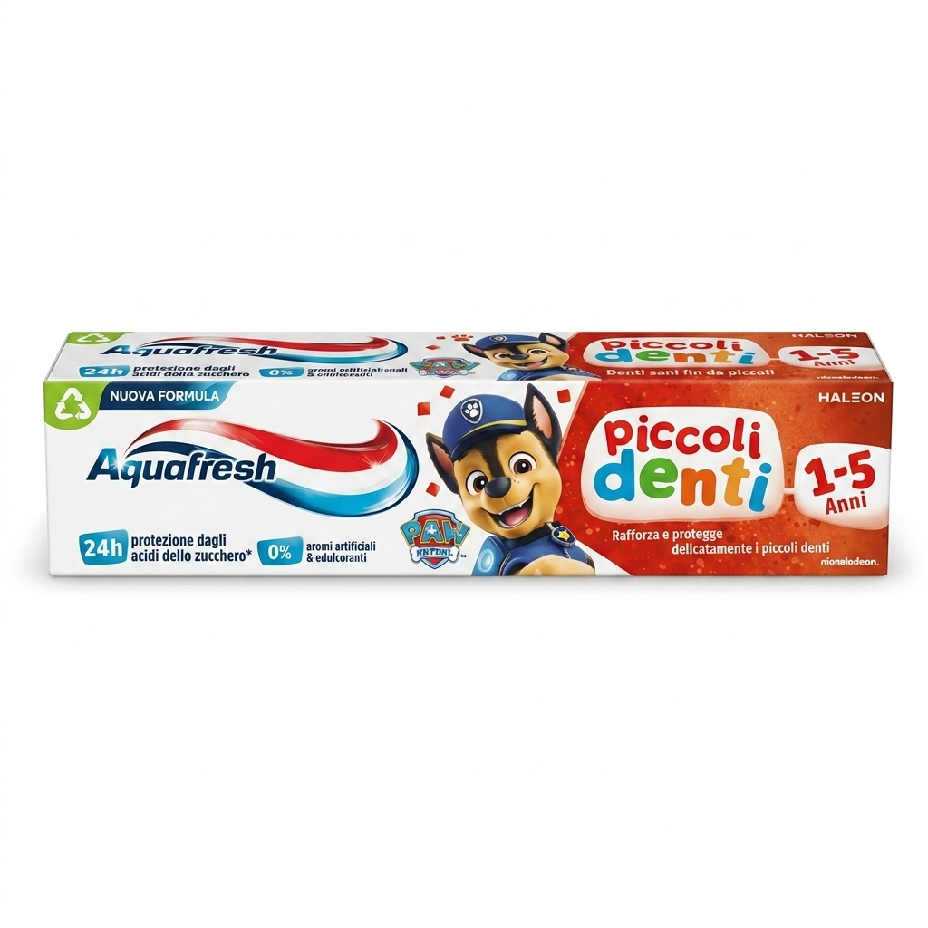 Aquafresh Piccoli Denti Dentifricio Bambini 1–5 Anni 50ml – Protezione Carie e Smalto al Fluoro