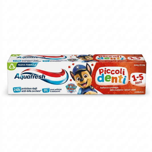 Aquafresh Piccoli Denti Dentifricio Bambini 1–5 Anni 50ml – Protezione Carie e Smalto al Fluoro
