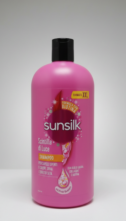 Sunsilk Shampoo Scintille di Luce – Formato XXL – Per Capelli Spenti e Crespi – Azione Illuminante e Disciplinante