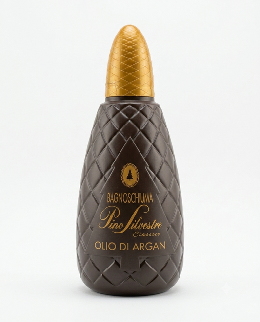 Pino Silvestre Classico Bagnoschiuma Olio di Argan 1000 ml, detergente corpo nutriente Made in Italy con olio di argan, deterge delicatamente la pelle lasciandola morbida, idratata e avvolta dalla storica fragranza maschile Pino Silvestre.