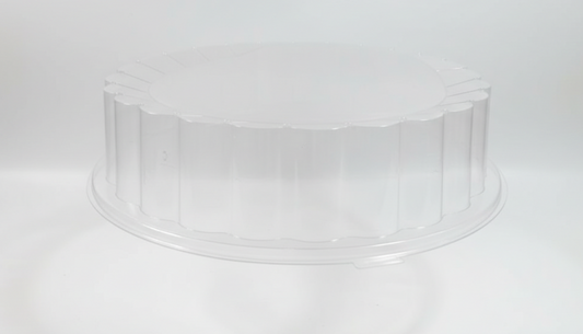 PoloPlast Coperchio Bombato Trasparente Ø 32 cm | Altezza 7,3 cm | Confezione 3 Pezzi | Per Piatti e Vassoi