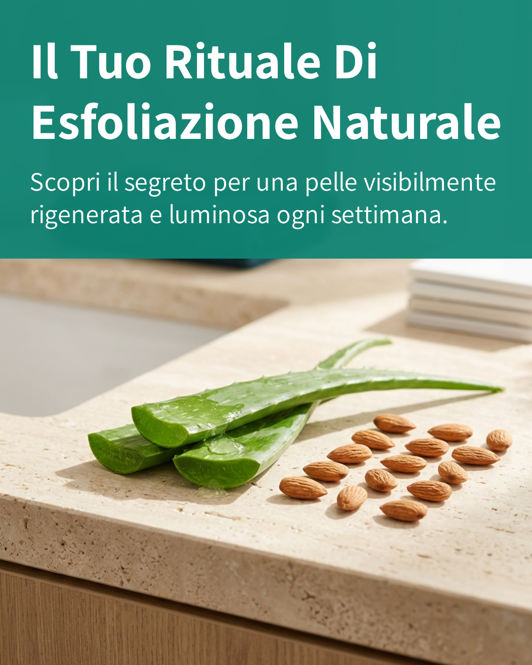 PHYORALHEA Esfoliante Viso all'Olio di Mandorle 75 ml | Scrub Viso con Olio di Argan, Aloe Vera e Acido Ialuronico | Rimuove Impurità e Cellule Morte | 100% Principi Attivi Vegetali | Made in Italy