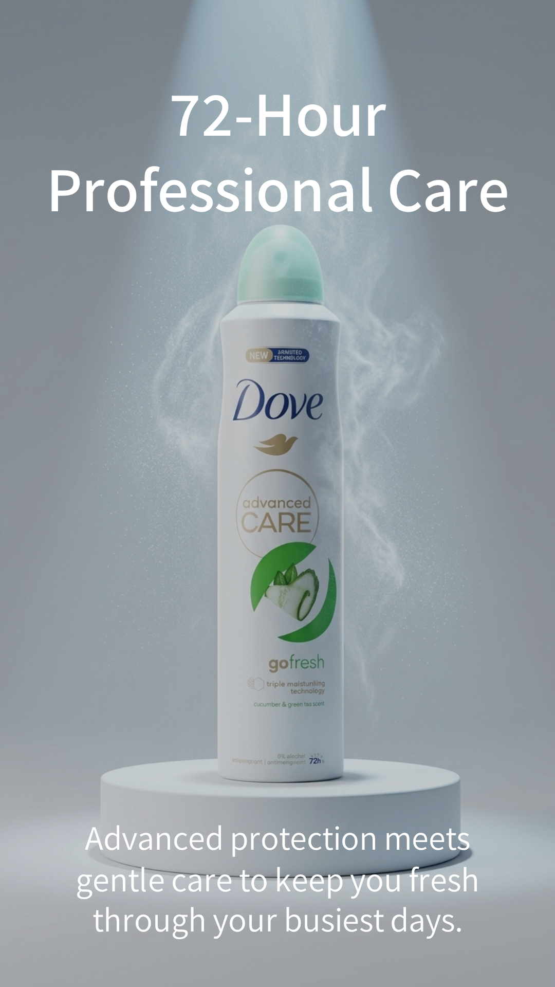 Dove Advanced Care Go Fresh Deodorante Spray 250ml – Cetriolo e Tè Verde 72H