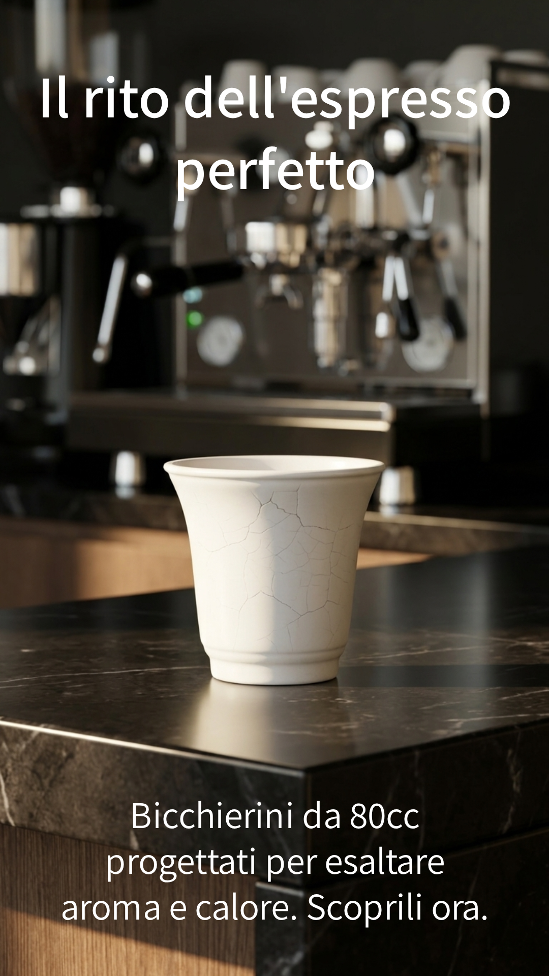 IMB Group Coffee Cup Technology Bicchierini Caffè 80 cc 96 Pezzi | Bicchieri Monouso per Espresso | Forma Conica per Esaltare Aroma e Cremare il Caffè