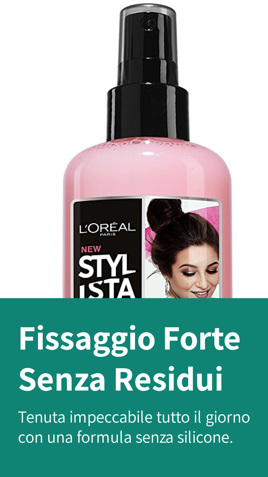 L’Oréal Paris Stylista The Bun Gel-Spray 200ml | Gel Spray Volumizzante con Olio di Petali di Rosa | Fissaggio Forte per Chignon e Raccolti