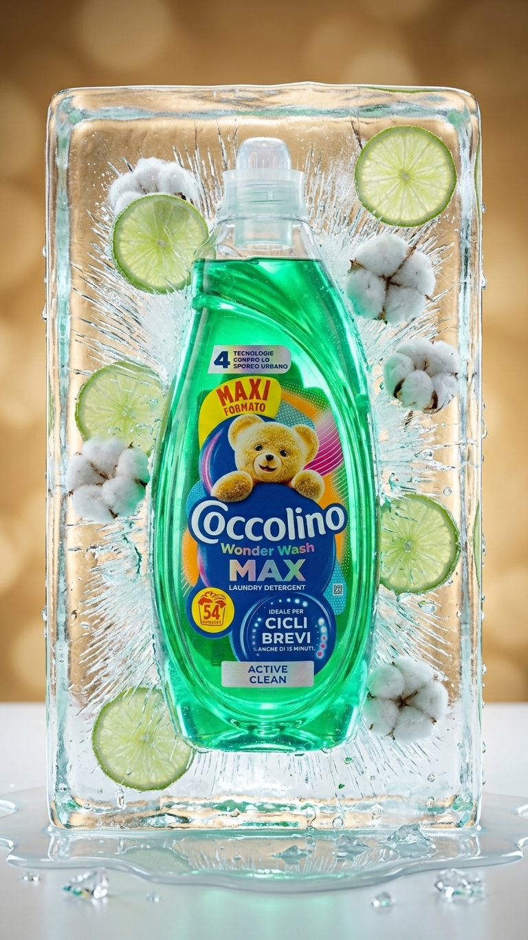 Coccolino Wonder Wash MAX Active Clean 2,16 L | Detersivo Lavatrice 54 Lavaggi | Efficace in 15 Minuti | Tecnologia PRO-S contro lo Sporco Urbano e i Cattivi Odori