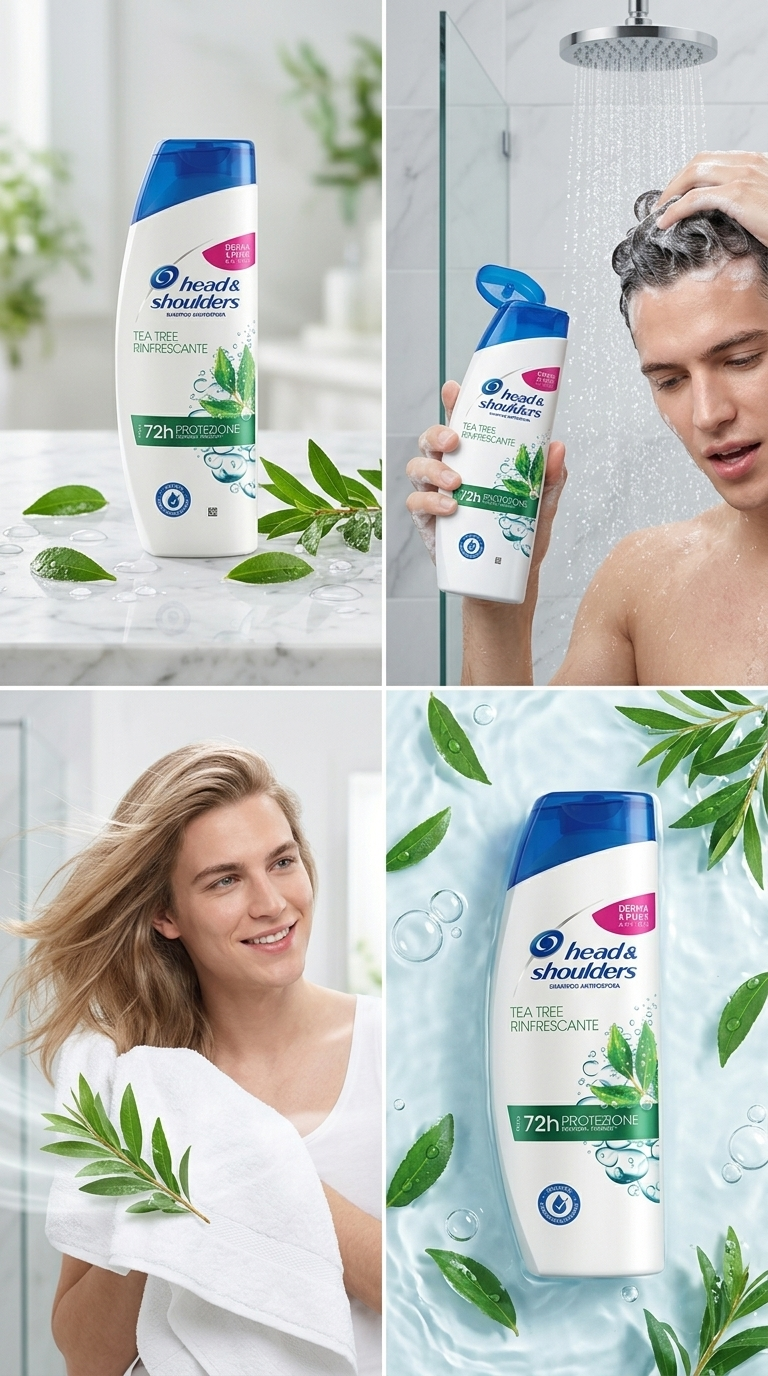 Head & Shoulders Shampoo Antiforfora Tea Tree Rinfrescante 250ml | Purificante e Lenitivo | Formula Microbioma Bilanciato | Protezione 2X