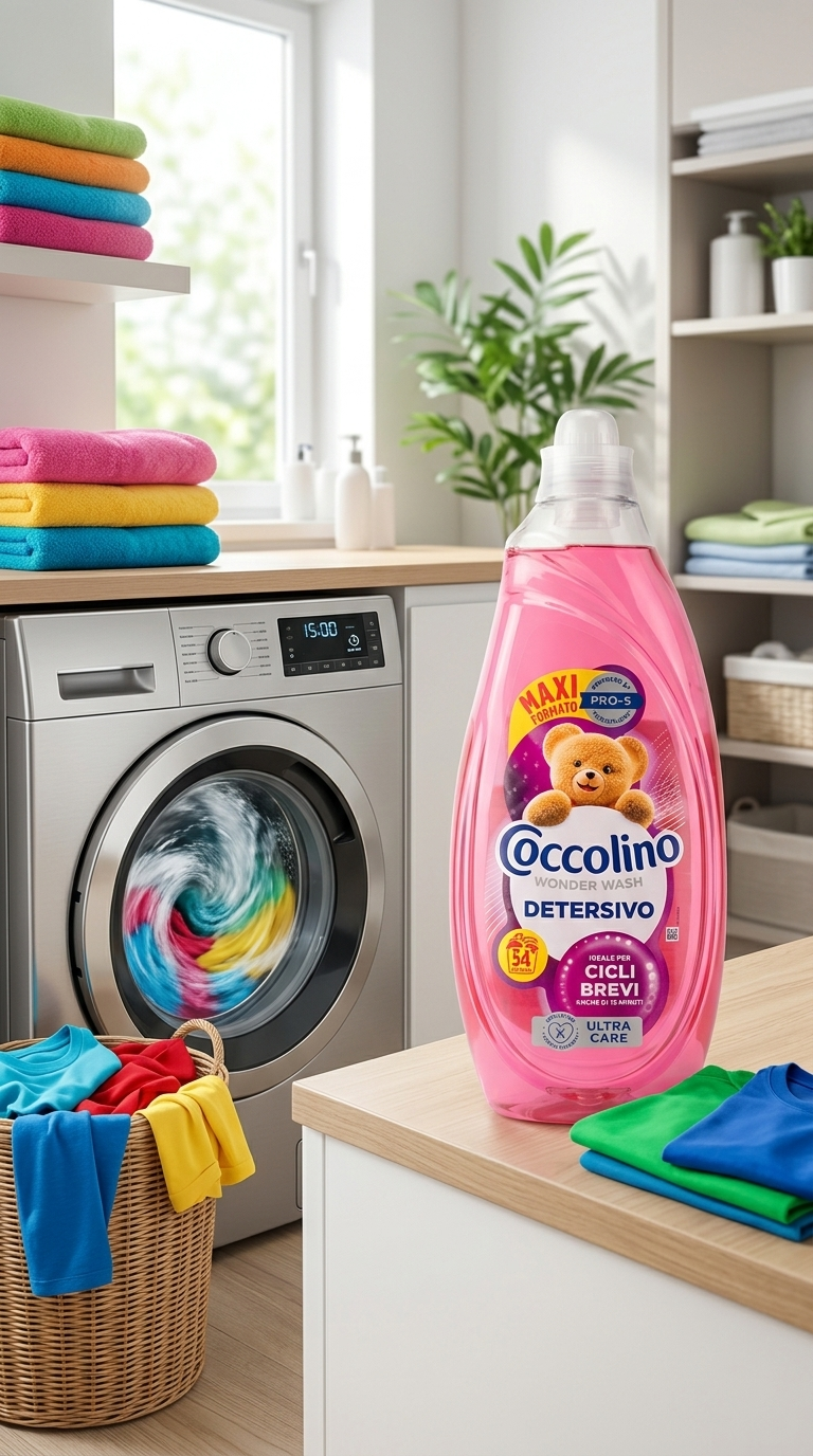Coccolino Wonder Wash Ultra Care Detersivo Lavatrice 2160 ml | Maxi Formato 54 Lavaggi | PRO-S Technology | Per Cicli Brevi anche 15 Minuti | Protegge i Colori | Made in Italy