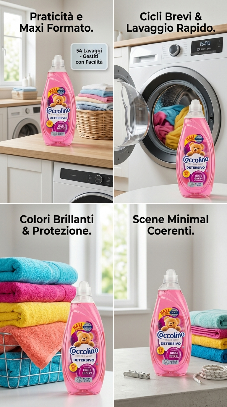 Coccolino Wonder Wash Ultra Care Detersivo Lavatrice 2160 ml | Maxi Formato 54 Lavaggi | PRO-S Technology | Per Cicli Brevi anche 15 Minuti | Protegge i Colori | Made in Italy