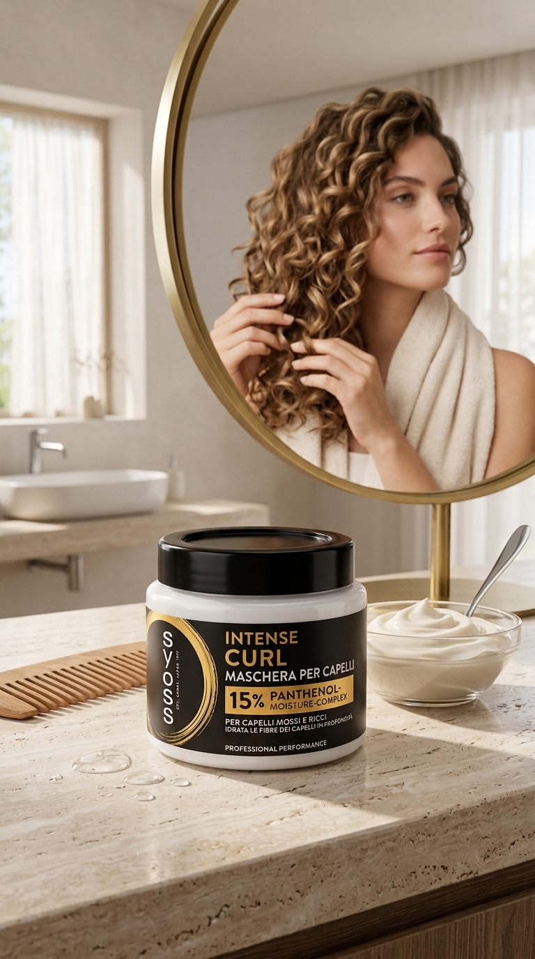 Syoss Intense Curl Maschera Capelli 400ml Panthenolo – Trattamento Intensivo Ricci Definiti e Idratati