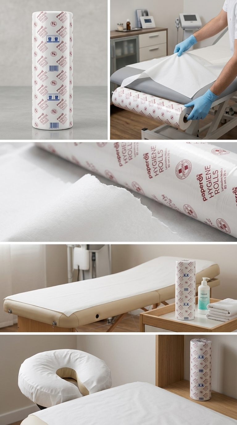 Paperdì Lenzuolino Medico Super 70 Paperblu 60x70mt LI8M070 Pura Cellulosa – Ipoallergenico Dermatologicamente Testato