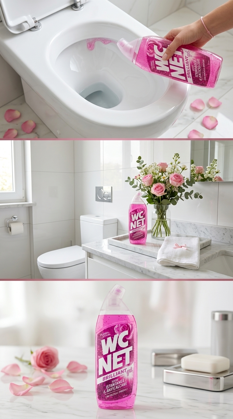 WC NET Brilliant Gel Floral Ritual 700 ml Plastica PET – Detergente WC Brillantezza Istantanea e Anticalcare
