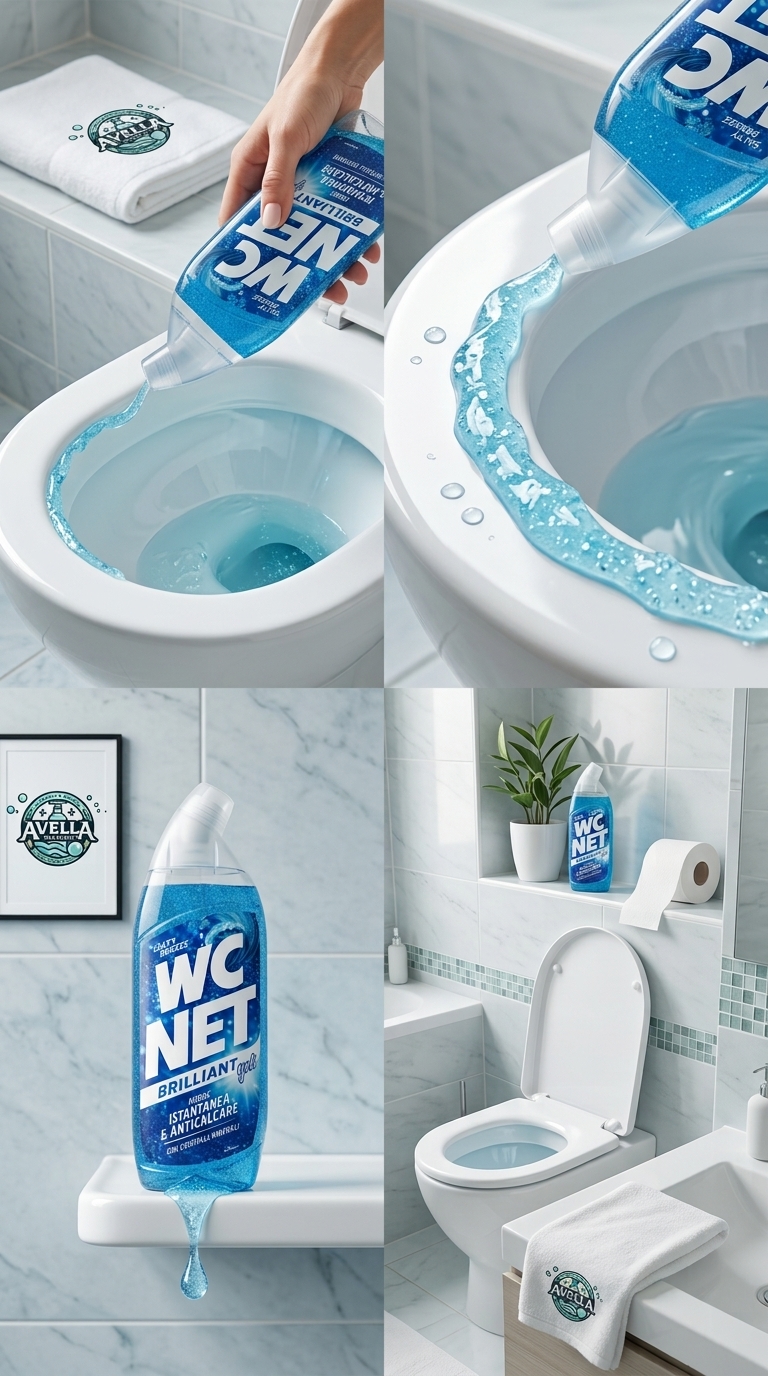 WC NET Brilliant Gel Salty Breeze 700 ml Plastica – Igiene Istantanea Azione Anticalcare Brillantezza WC