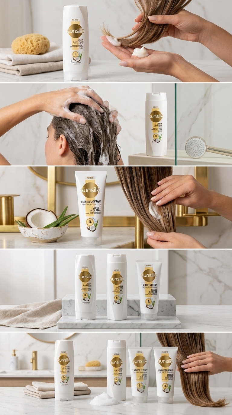 Sunsilk Balsamo Cocco e Aloe Vera 200 ml | 98% Ingredienti di Origine Naturale | 0% Siliconi, Coloranti e Oli Minerali | Capelli Secchi e Sfibrati | Nutre e Districa