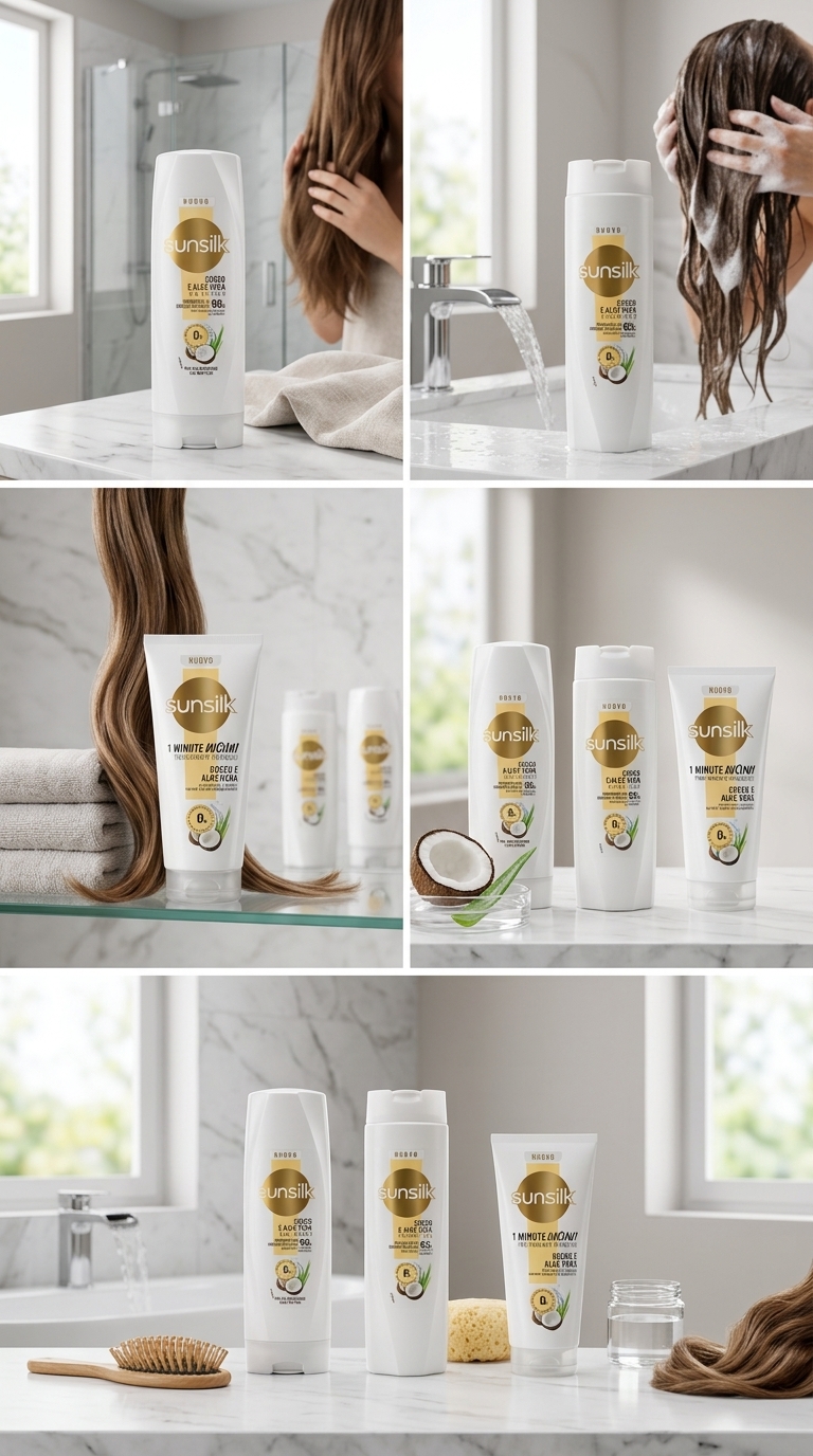 Sunsilk Balsamo Cocco e Aloe Vera 200 ml | 98% Ingredienti di Origine Naturale | 0% Siliconi, Coloranti e Oli Minerali | Capelli Secchi e Sfibrati | Nutre e Districa