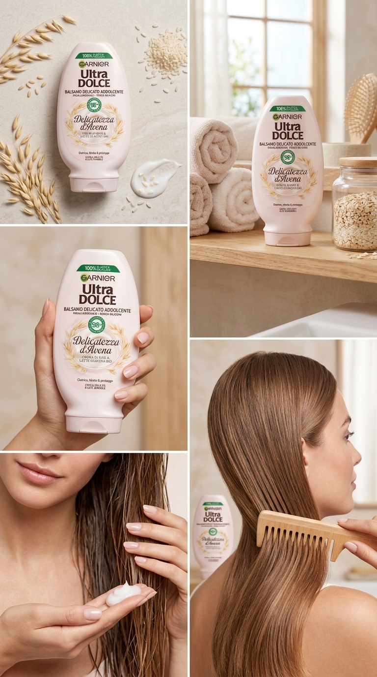 Garnier Ultra Dolce Balsamo Delicato Delicatezza d'Avena 200 ml – Idratazione Lenitiva Cute Sensibile