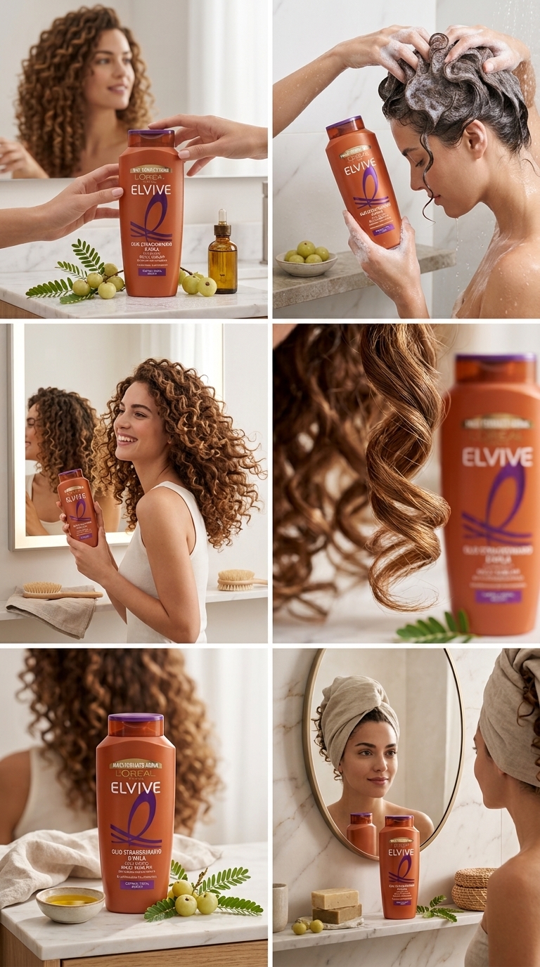L'Oréal Elvive Olio Straordinario Shampoo Ricci Sublimi 400ml – Con Olio di Amla per Capelli Ricci e Secchi