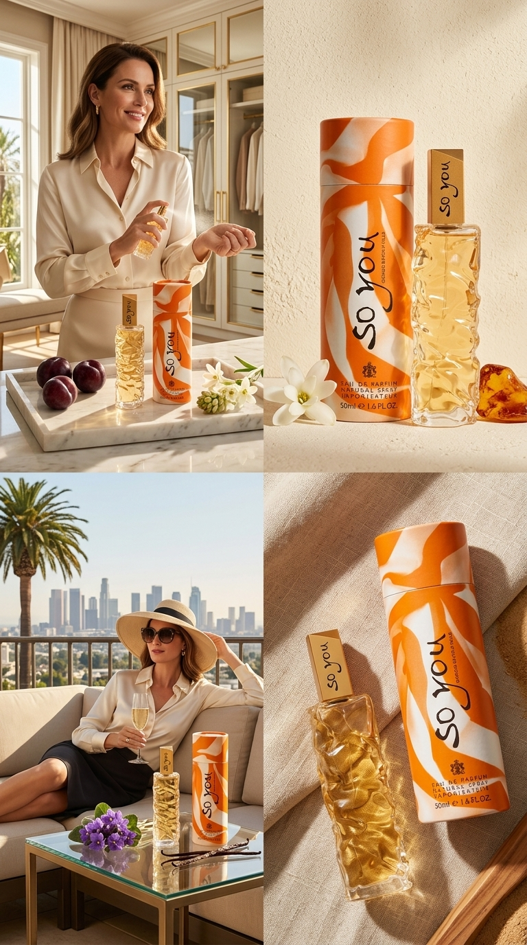 Giorgio Beverly Hills So You Eau de Parfum Donna 50 ml – Profumo Orientale-Fiorito alla Vaniglia e Prugna