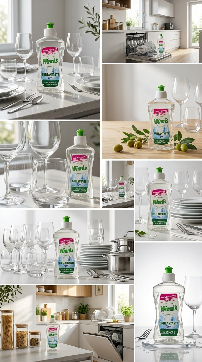 Winni's Naturel Brillantante Ipoallergenico 250ml – Con Aceto Bio e Materie Prime Vegetali – Testato Nichel, Cobalto e Cromo