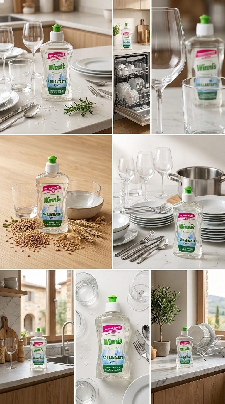 Winni's Naturel Brillantante Ipoallergenico 250ml – Con Aceto Bio e Materie Prime Vegetali – Testato Nichel, Cobalto e Cromo