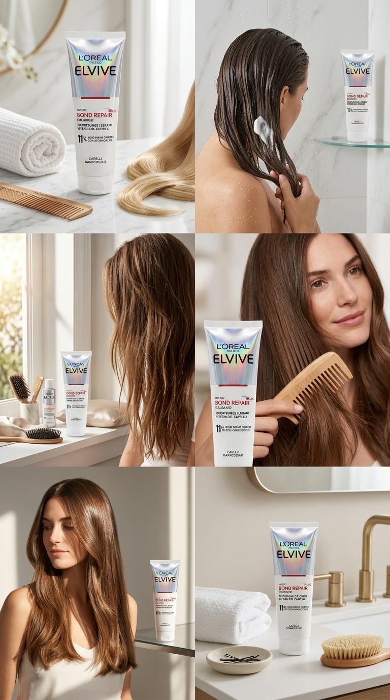 L’Oréal Paris Elvive Bond Repair+ Balsamo 150 ml – Balsamo Ristrutturante con 11% Bond Repair Complex e Amminoacidi per Capelli Danneggiati