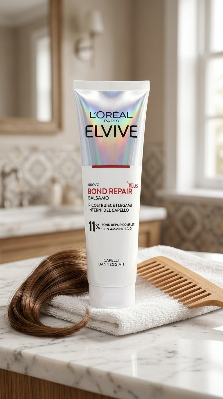 L’Oréal Paris Elvive Bond Repair+ Balsamo 150 ml – Balsamo Ristrutturante con 11% Bond Repair Complex e Amminoacidi per Capelli Danneggiati