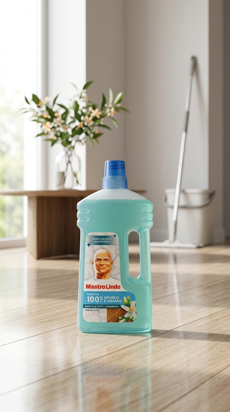Mastro Lindo Detergente Pavimenti Multiuso Fiore Delicato 1 Litro Flacone – Pulizia Superfici Dure Zero Residui
