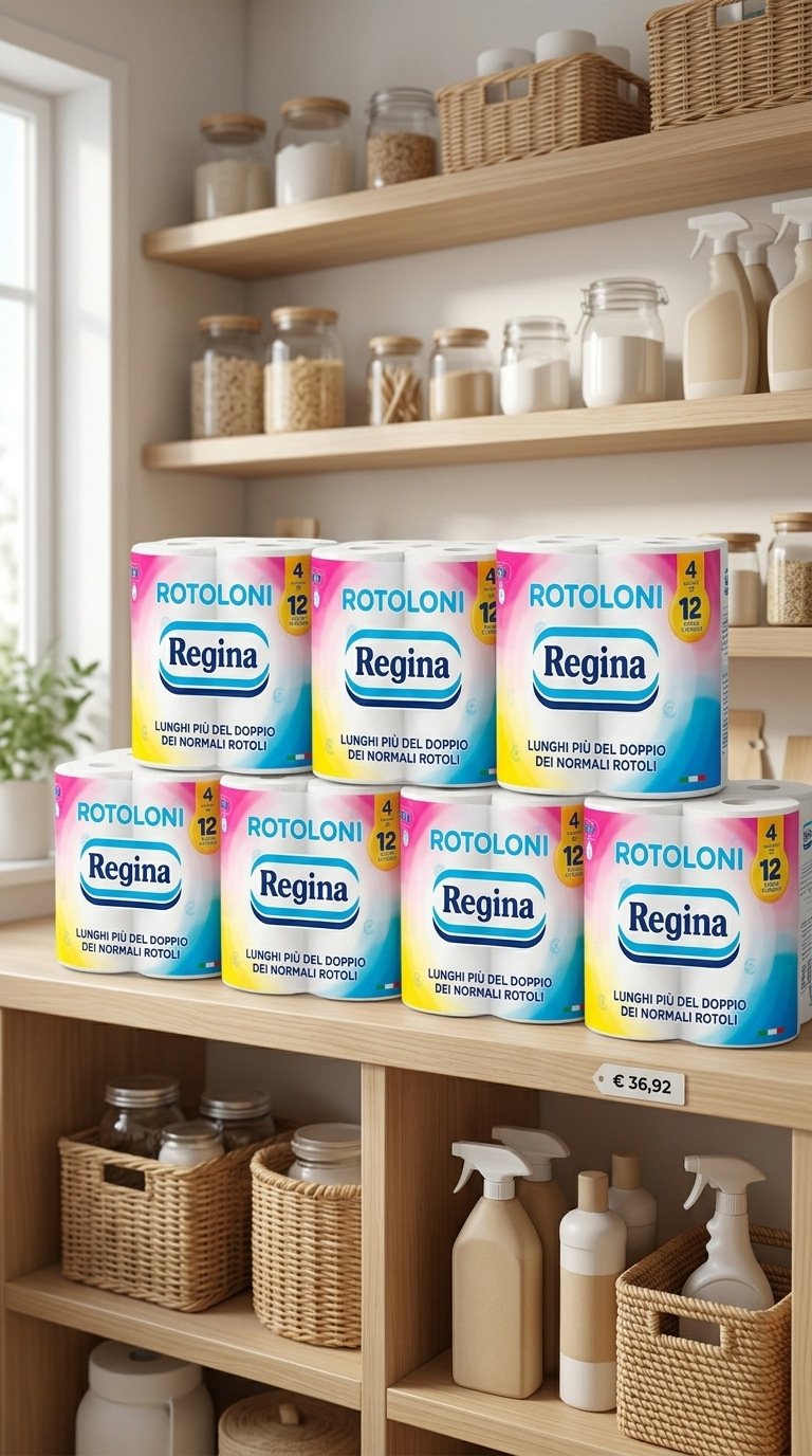 Rotoloni Regina Carta Igienica Maxi Scorta Megapack 28 Rotoli (7x4) Pura Cellulosa – Equivalente 84 Rotoli Standard FSC Made in Italy