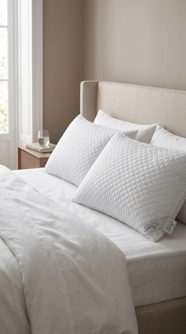 Spery Guanciale Letto Trapuntato Antiacaro Anallergico Poliestere – Cuscino Traspirante Premium Quality